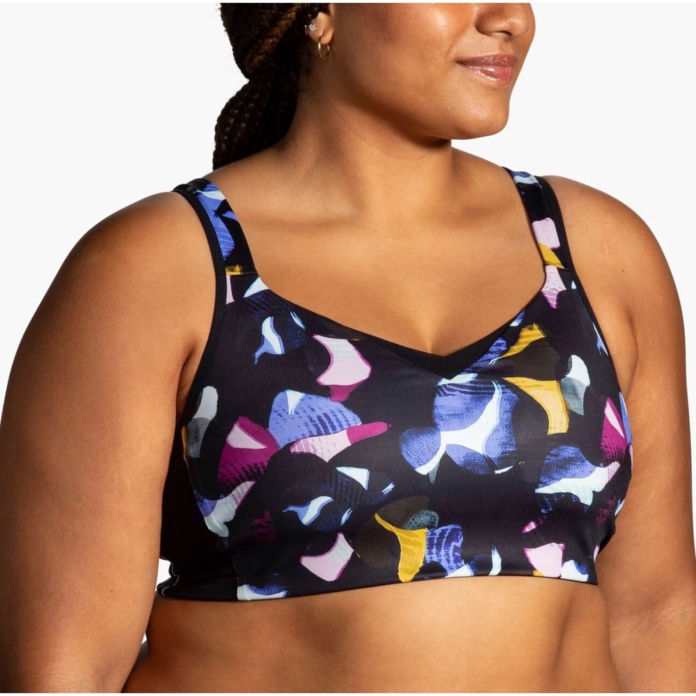 Brooks Drive Convertible Run Bra Fast Floral Print Women's Size 38E Athletic NWT